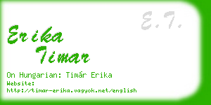 erika timar business card